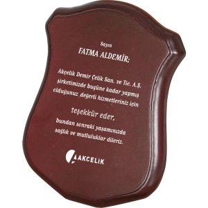 BK-76 12 x 19 cm Ahşap Plaket