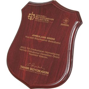 BK-75 20 x 24 cm Ahşap Plaket