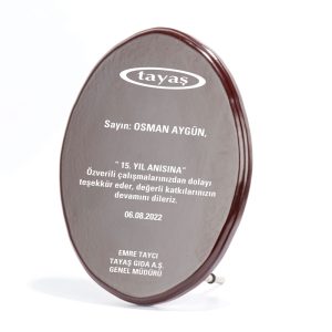 BK-77 23,5 x 18,3 cm Ahşap Plaket